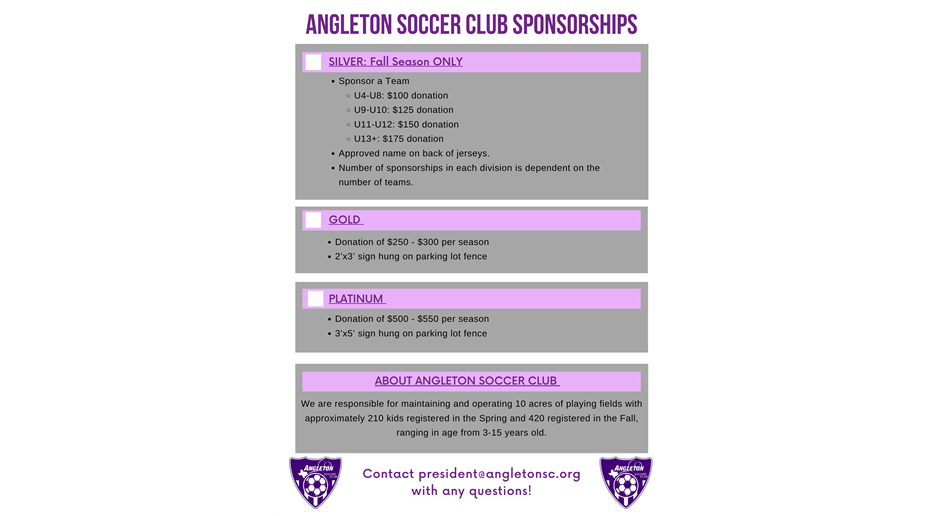 SPONSORSHIP INFO!